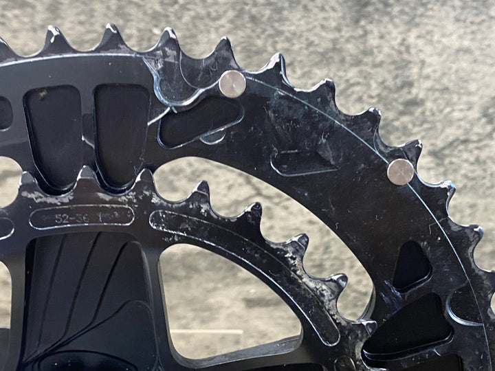 KF889 ローター ROTOR 2INPOWER Q-RINGS パワーメーター クランクセット 165mm 楕円 52/36T Φ30 接続確認済 ※プラグキャップ破損