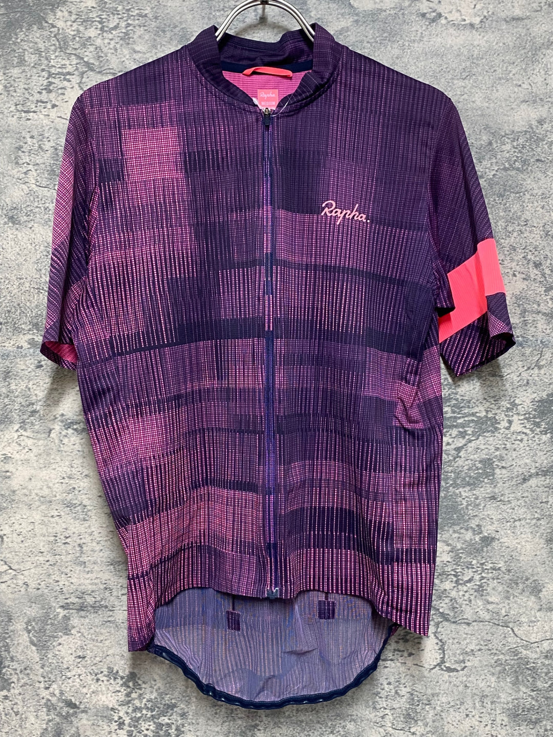 JQ365 ラファ Rapha MENS FLYWEIGHT JERSEY PRINTS 半袖 サイクルジャージ ピンク M
