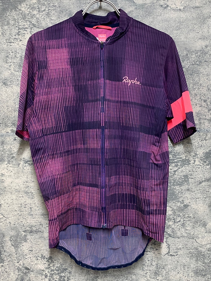 JQ365 ラファ Rapha MENS FLYWEIGHT JERSEY PRINTS 半袖 サイクルジャージ ピンク M