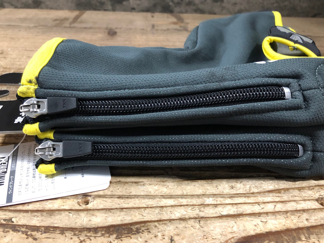 KQ292 パールイズミ PEARL iZUMi シューズカバー M 黄 WINDBREAK 未使用品