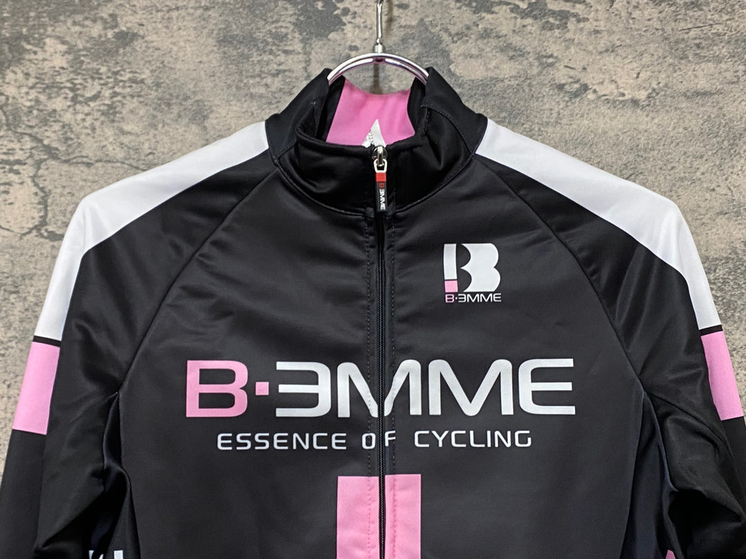 KJ895 ビエンメ BIENME 長袖 サイクルジャケット 黒 ピンク レディース Sサイズ 裏起毛