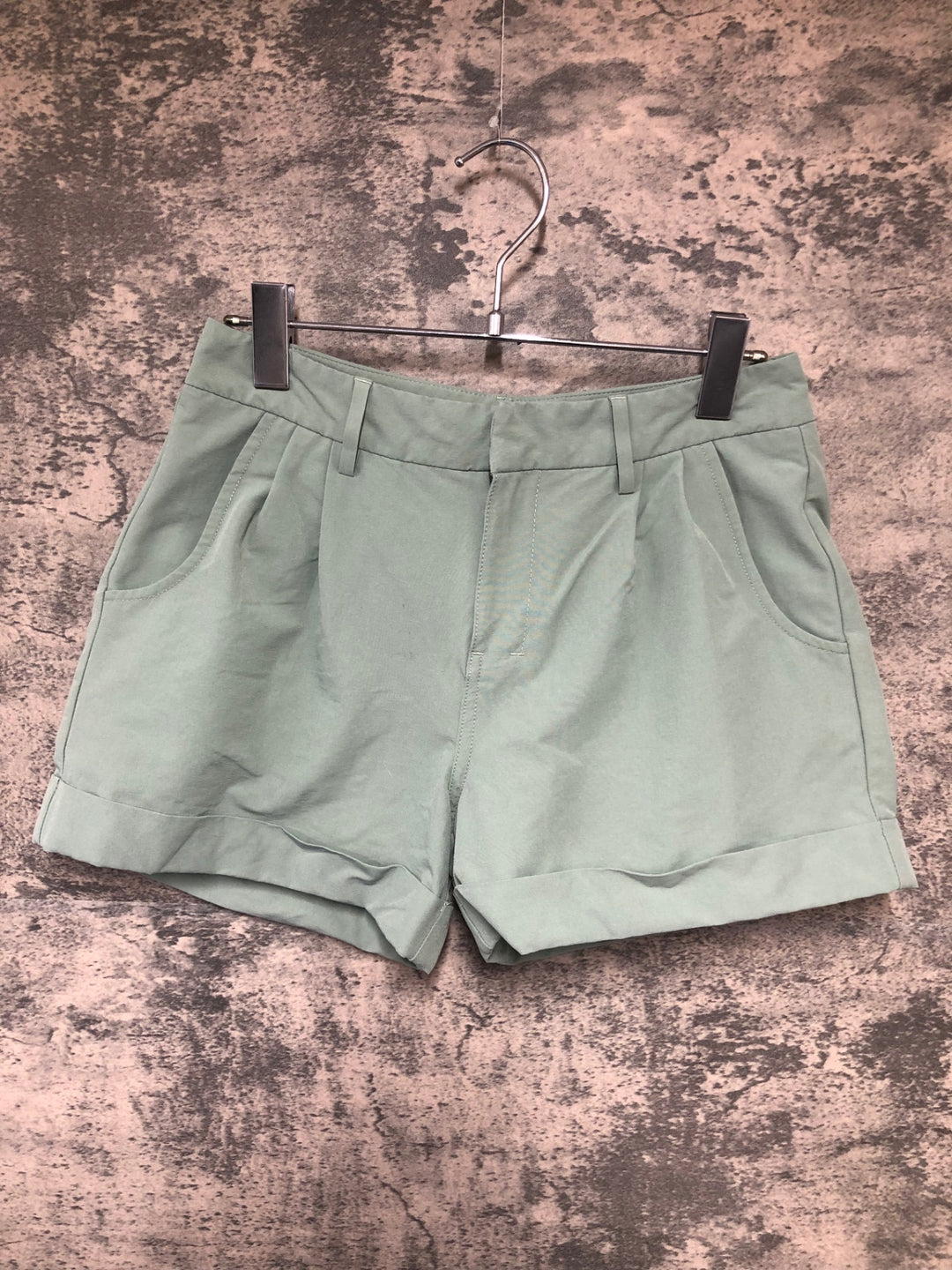 KL474 ラファ Rapha WOMEN'S TURN - UP SHORTS サイクルパンツ ミントグリーン XXS ※動物の毛