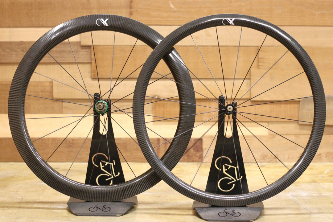 新品未使用品 AX-ライトネス AX-LIGHTNESS P38/55T カーボン チューブラー ホイールセット シマノ12/11S 【立川店】