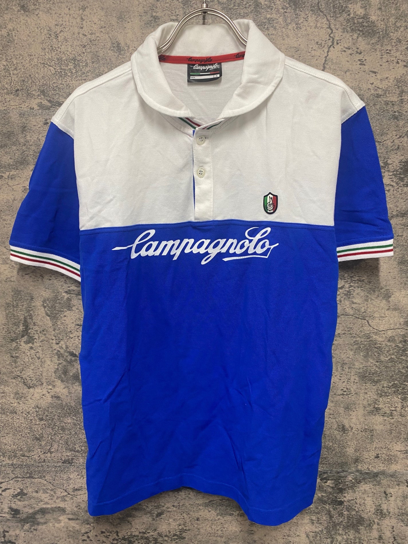 JO210 カンパニョーロ Campagnolo 半袖 ポロシャツ 白 青 XL – BICI
