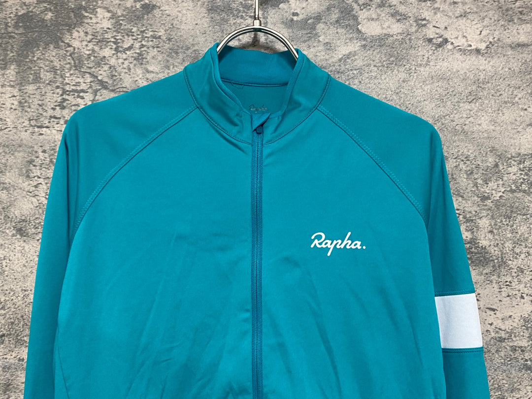 JO459 ラファ rapha ロングスリーブ 長袖 サイクルジャージ ターコイズグリーン M 裏起毛