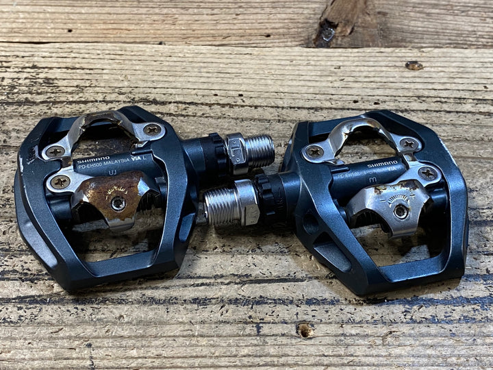 JQ399 シマノ SHIMANO PD-EH500 ビンディングペダル SPD 片面フラット ※錆