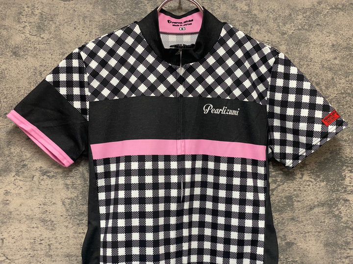 KL675 パールイズミ PEARL iZUMi 半袖 サイクルジャージ 白黒 M レディース