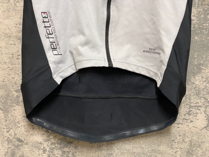 JM827 カステリ CASTELLI ロッソコルサ ROSSO CORSA 半袖 サイクルジャージ グレー M GORE WINDSTOPPER