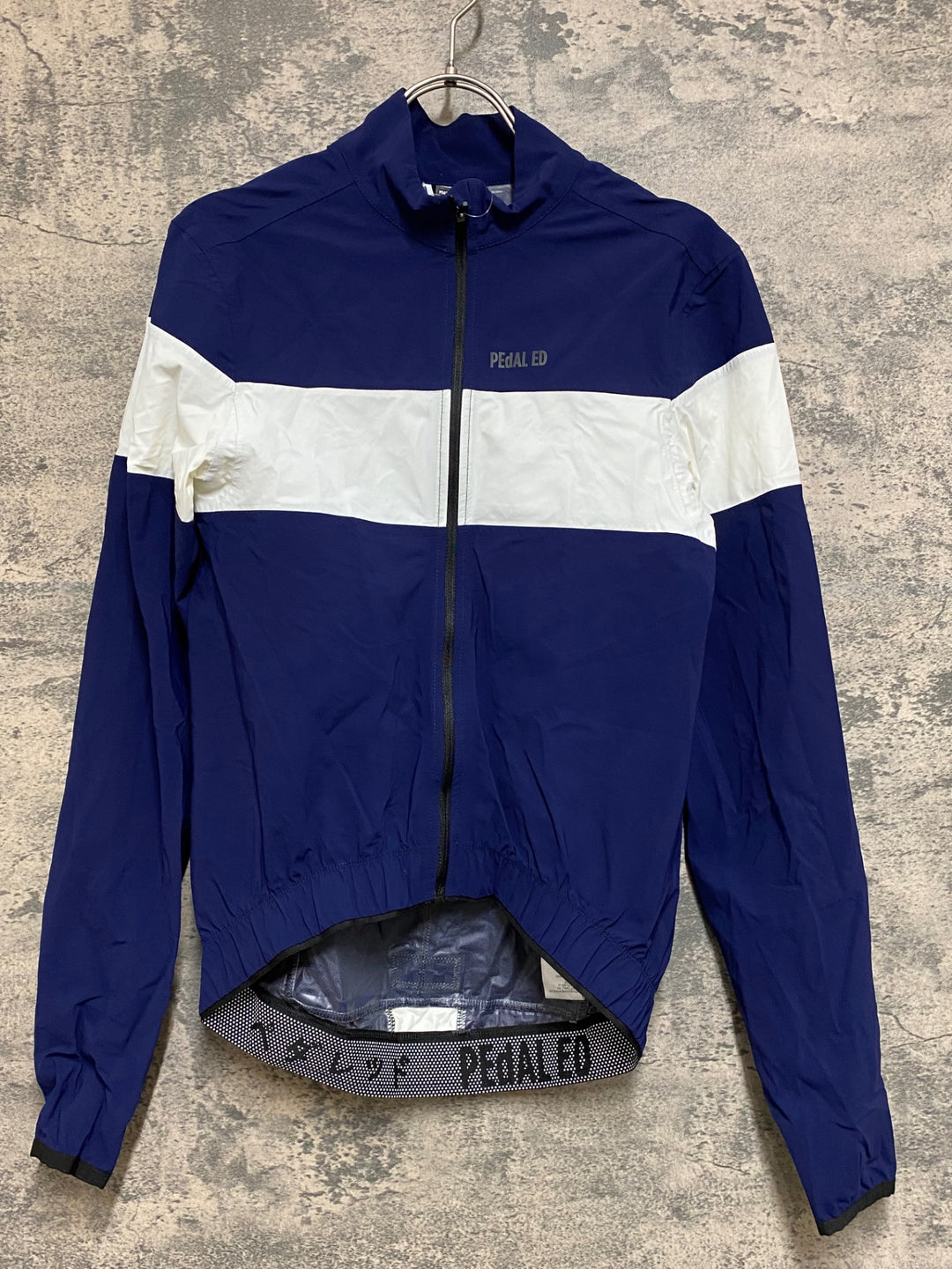 JL026 ペダレッド PEdALED 長袖 ウインドブレイカー 濃紺 白 S