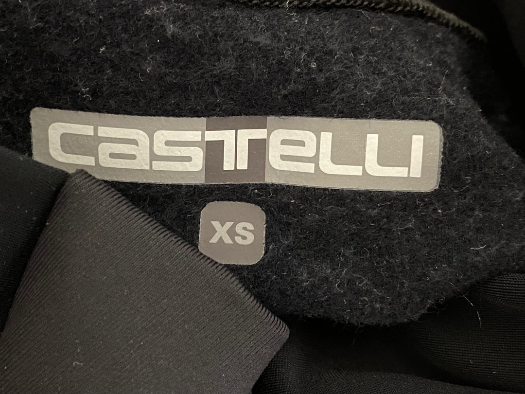 JJ825 カステリ CASTELLI ロッソコルサ ROSSO CORSA レーサータイツ 黒 XS 裏起毛