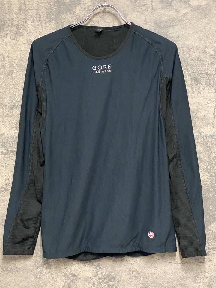 JV845 ゴア GORE BIKE WEAR 長袖 ベースレイヤー 黒 L 裏起毛 WINDSTOPPER