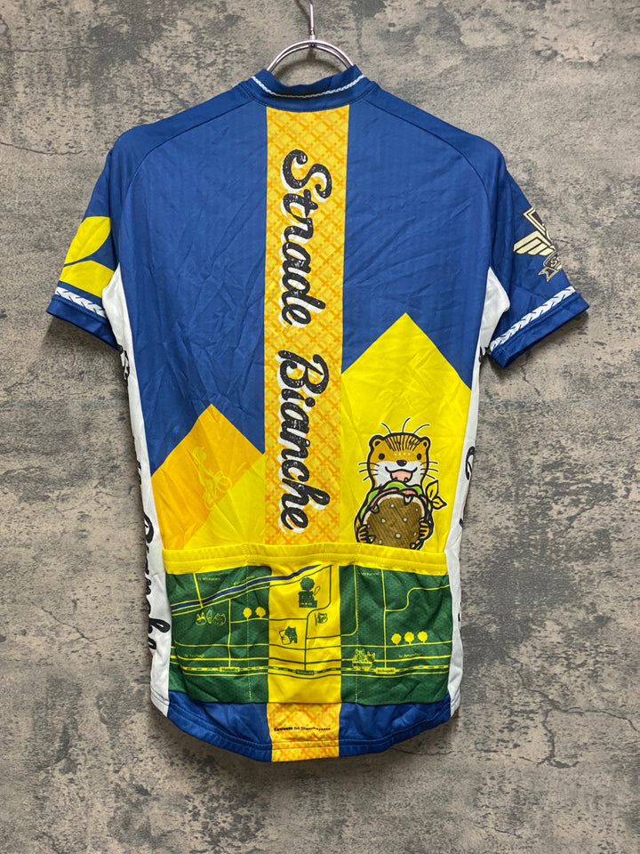 JO582 サンボルト SUNVOLT 半袖 サイクルジャージ 青 緑 S かわうその自転車屋さん