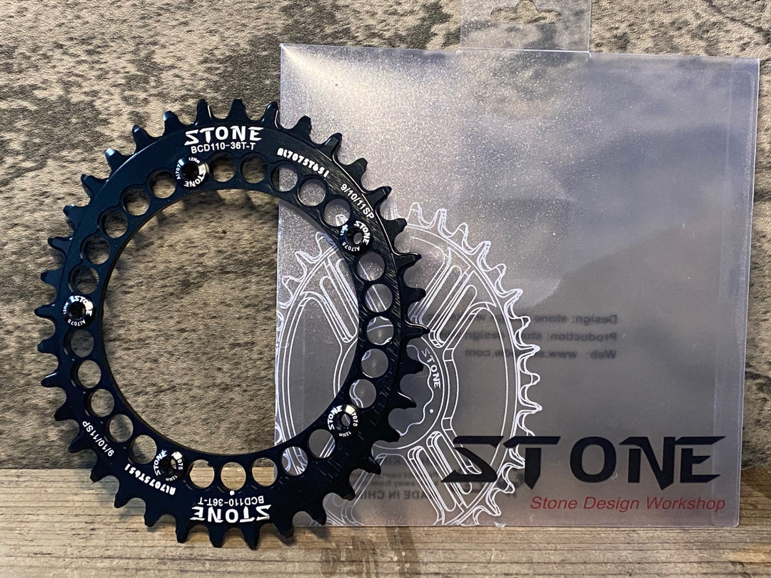 JP623 ストーン STONE 楕円 チェーンリング ナローワイド 36T BCD110
