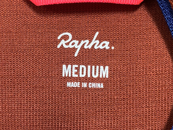 KC380 ラファ Rapha BREVET JERSEY Ⅱ 半袖 サイクルジャージ 茶 紺 M