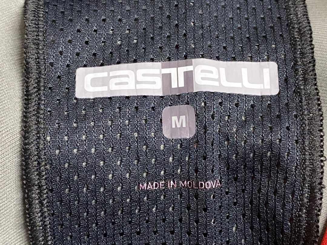 JJ386 カステリ CASTELLI ロッソコルサ ROSSO CORSA perfetto 長袖 サイクルジャケット 赤 黒 M 裏起毛 GORE-TEX INFINIUM