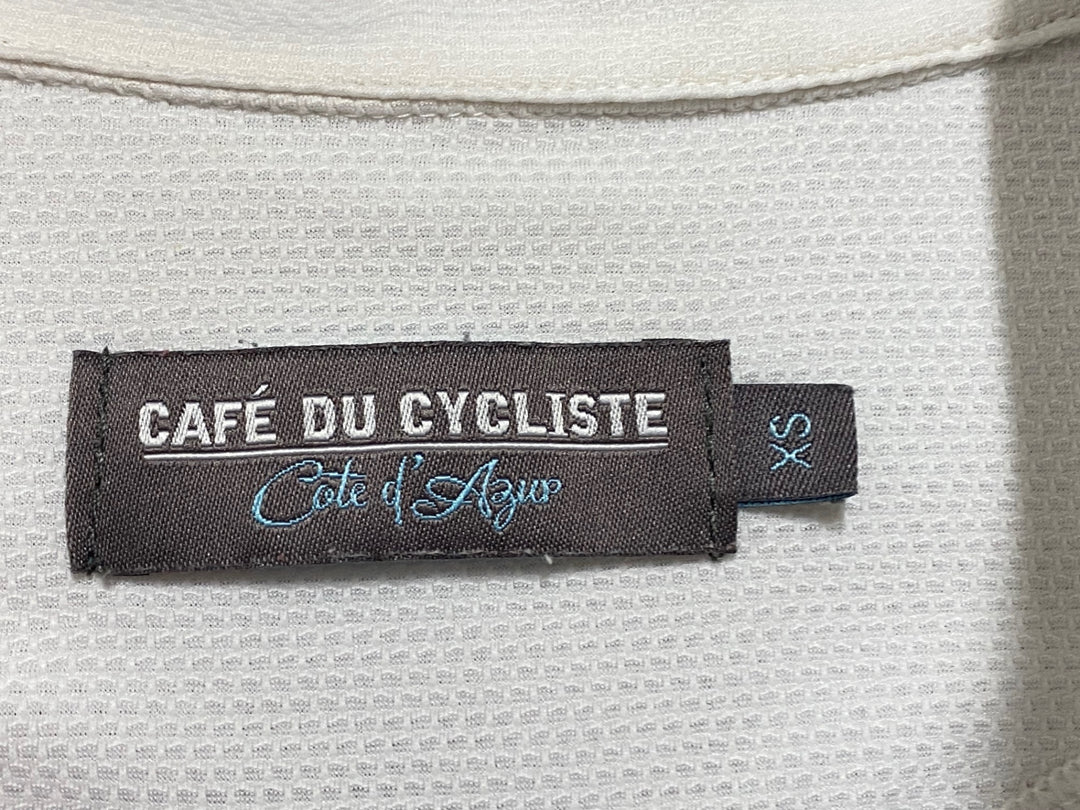 KJ965 カフェドシクリステ CAFE DU CYCLISTE 半袖 サイクルジャージ 白 XS ※穴あき