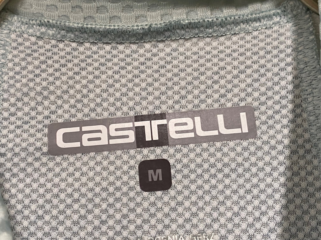 KG818 カステリ CASTELLI ロッソコルサ ROSSO CORSA 半袖 サイクルジャージ ターコイズ Ｍ