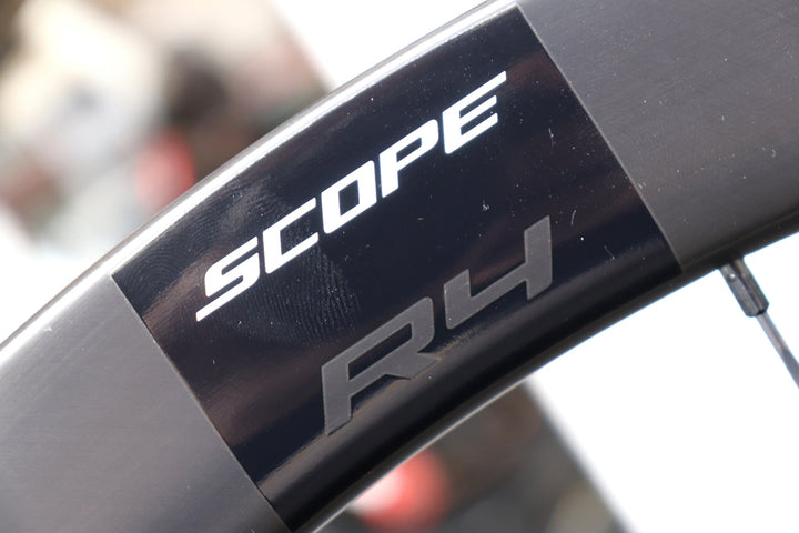 スコープ SCOPE R4 DISC カーボン チューブレスレディ ディスク ホイールセット シマノ11S/12S ワイドリム チェレステロゴ 【横浜店】