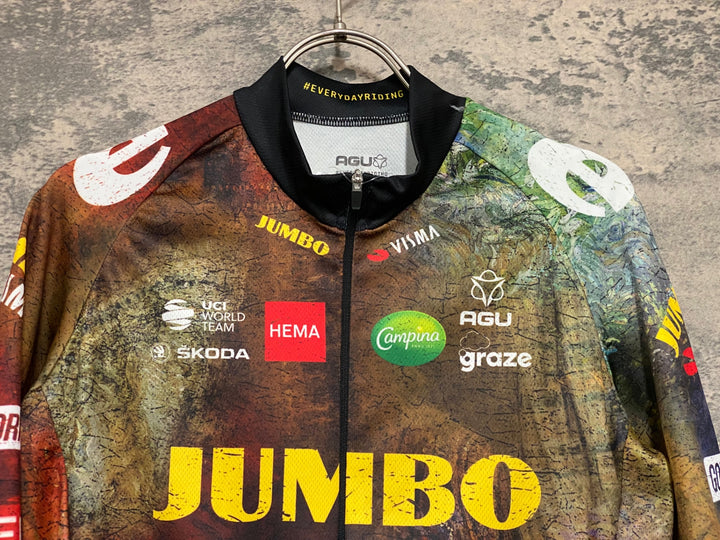 KG647 AGU 半袖 サイクルジャージ JUMBO VISMA TDF 2022半袖 サイクルジャージ S