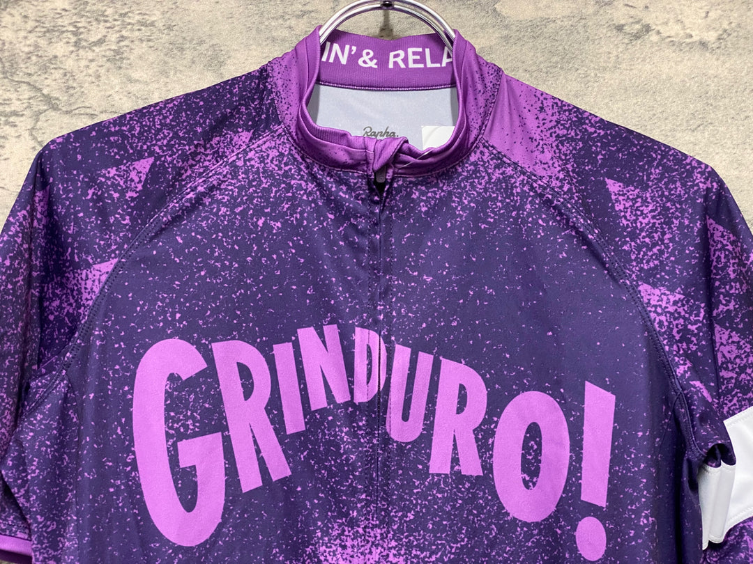 JV234 ラファ Rapha GRINDURO CORE JERSEY 半袖 サイクルジャージ パープル S