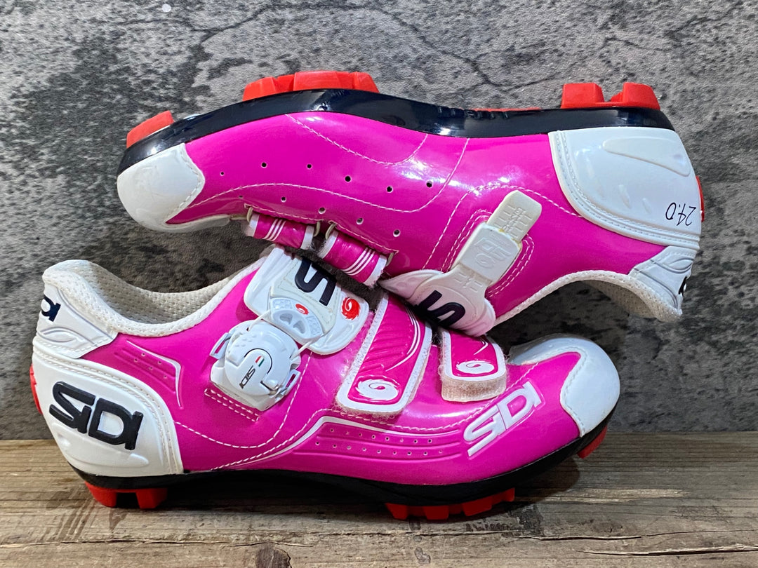 KG406 シディ SIDI TRACE MTB WMN ビンディングシューズ 2穴 ピンク ホワイト レディース EU38 ※ペン字あり