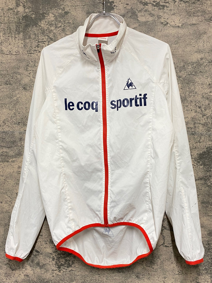 KJ174 ルコックスポルティフ le coq sportif 長袖 ウィンドブレーカー 白 M 汚れあり