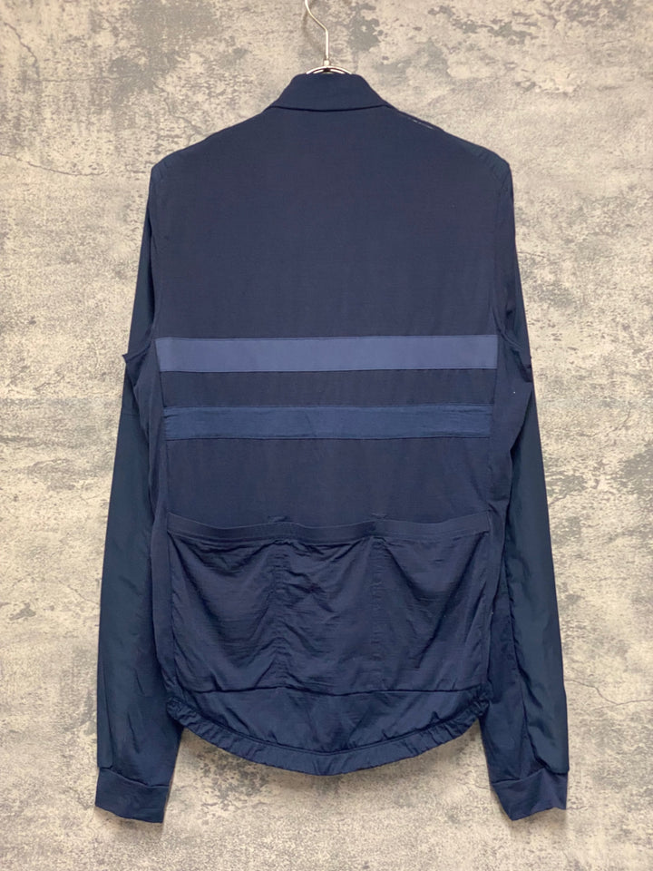 KF708 ラファ Rapha LONG SLEEVE BREVET WINDBLOCK JERSEY 長袖 サイクルジャージ 紺 M