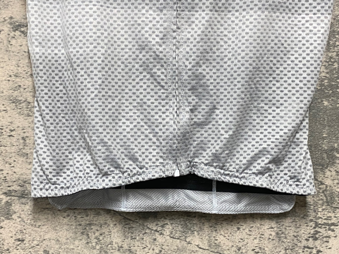 KB693 カステリ CASTELLI ROSSO CORSA 半袖 サイクルジャージ グレー白 M