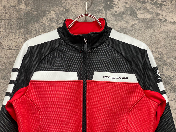 JU645 パールイズミ PEARL iZUMi 長袖 サイクルジャケット S 赤黒 裏起毛
