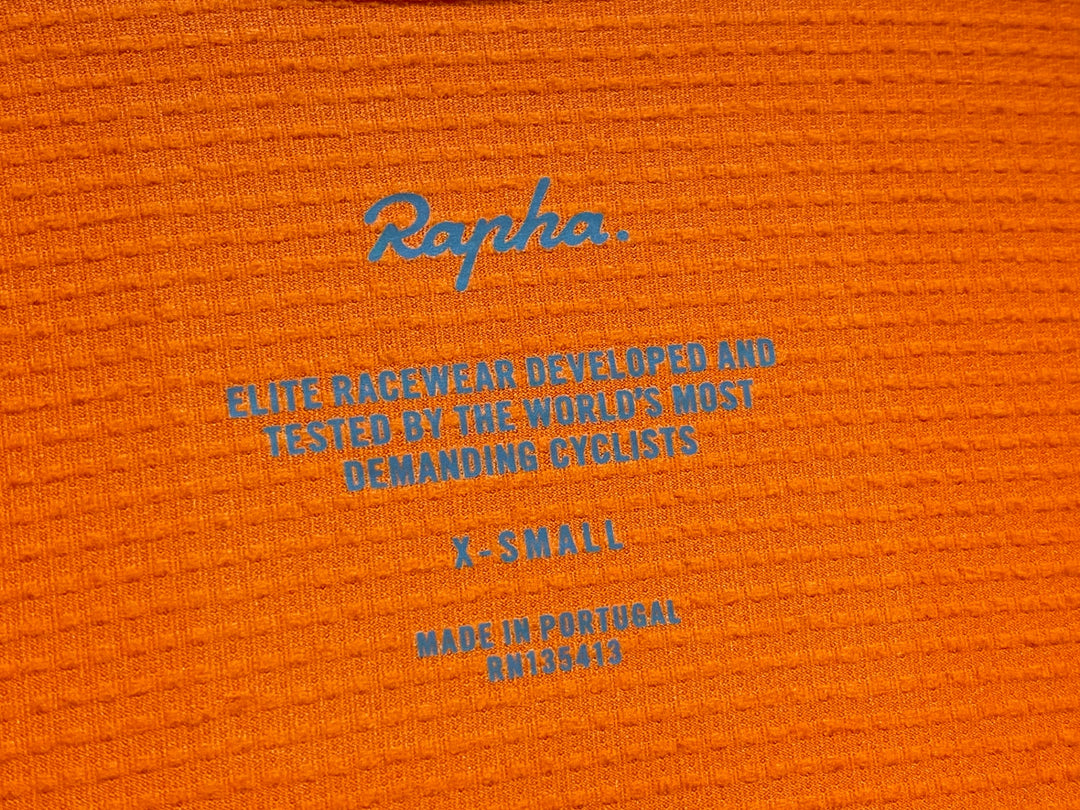 JE243 ラファ Rapha PRO TEAM LONG SLEEVE JERSEY 長袖 サイクルジャージ オレンジ XS 裏起毛