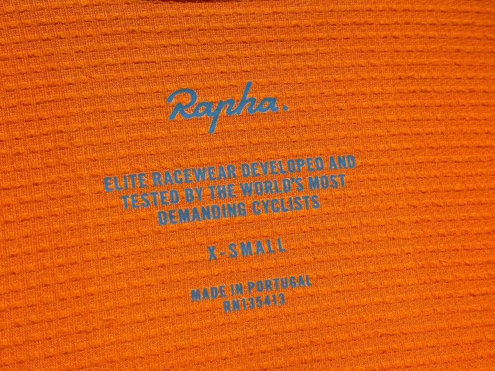 JE243 ラファ Rapha PRO TEAM LONG SLEEVE JERSEY 長袖 サイクルジャージ オレンジ XS 裏起毛