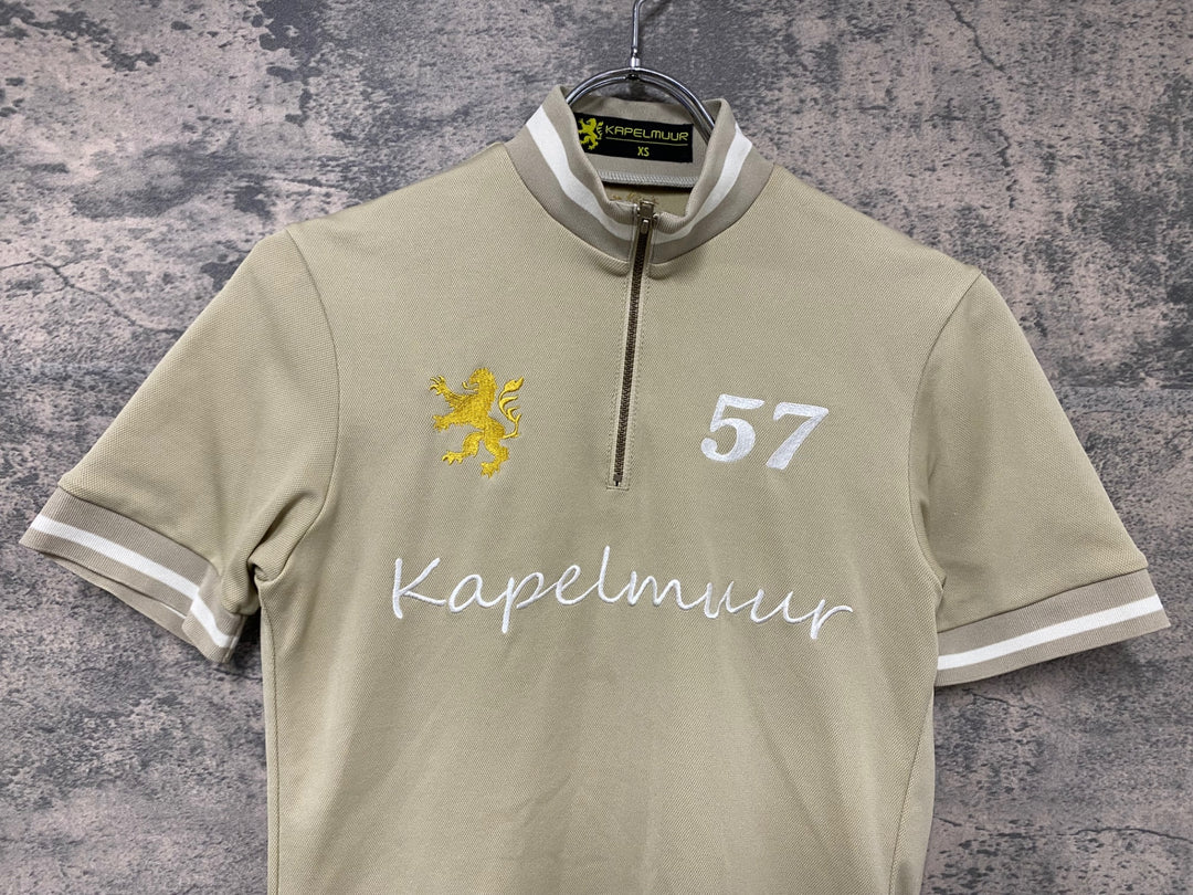 JH174 カペルミュール KAPELMUUR 半袖 サイクルジャージ ハーフジップ ベージュ XS