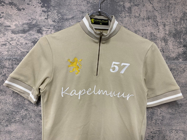 JH174 カペルミュール KAPELMUUR 半袖 サイクルジャージ ハーフジップ ベージュ XS