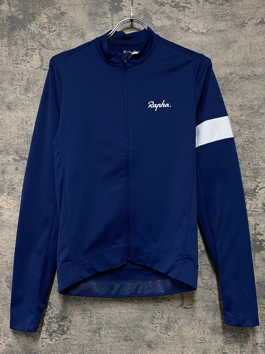 KI809 ラファ Rapha MEN'S CORE THERMAL LONG SLEEVE JERSEY 長袖 サイクルジャージ 紺 S 裏起毛