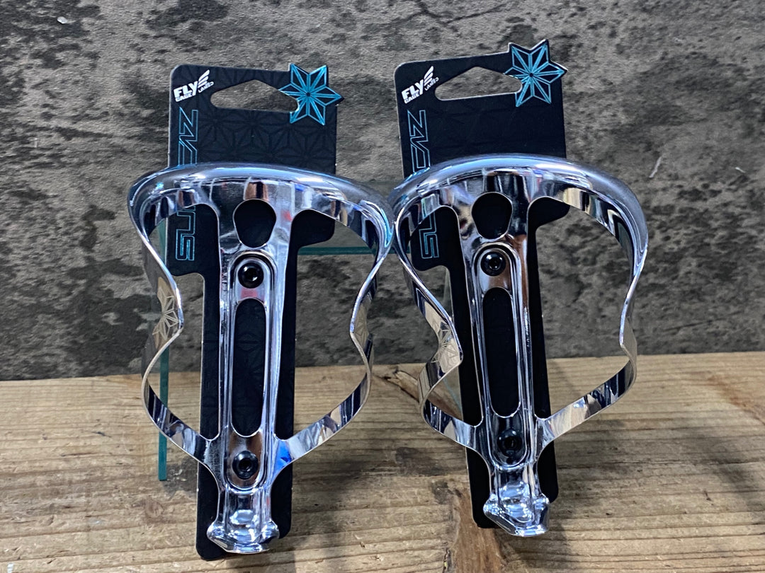 KE719 スパカズ SUPACAZ FLYCAGE LIMITED ボトルケージ 2個セット シルバー