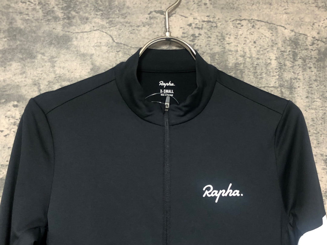 JJ779 ラファ Rapha MEN'S CORE THERMAL LONG SLEEVE JERSEY 長袖 サイクルジャージ 黒 XS 裏起毛