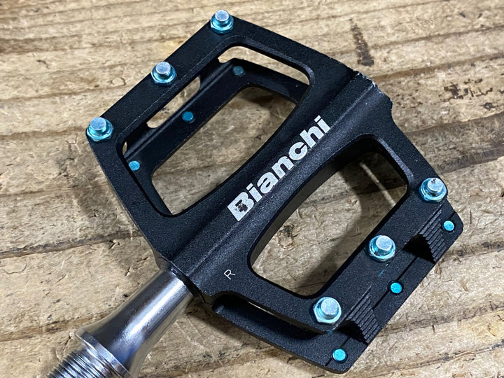 JN934 ビアンキ BIANCHI フラットペダル チェレステ 黒