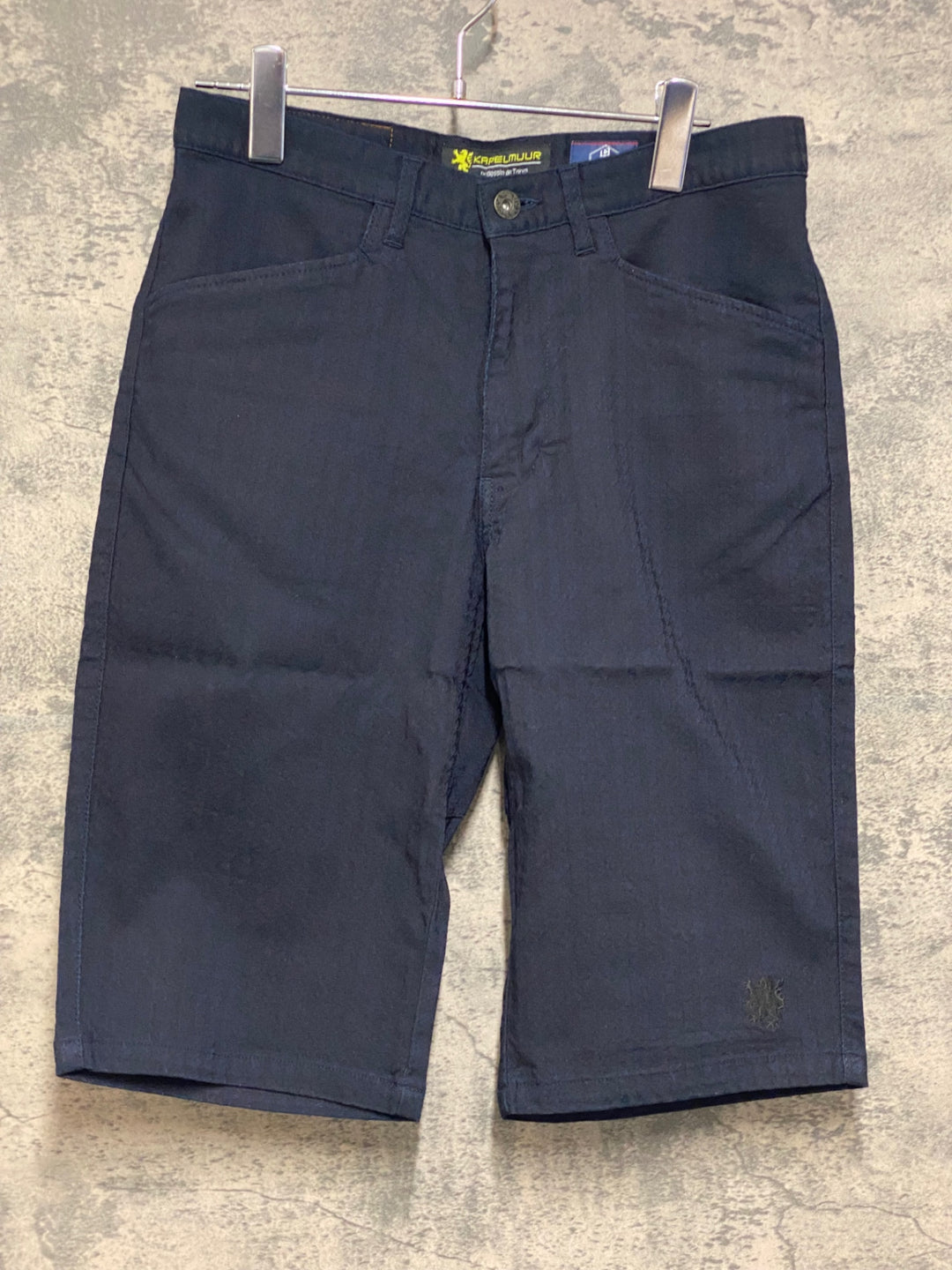 JO529 カペルミュール KAPELMUUR 児島デニム サイクルパンツ ハーフ 紺 千鳥 M 未使用