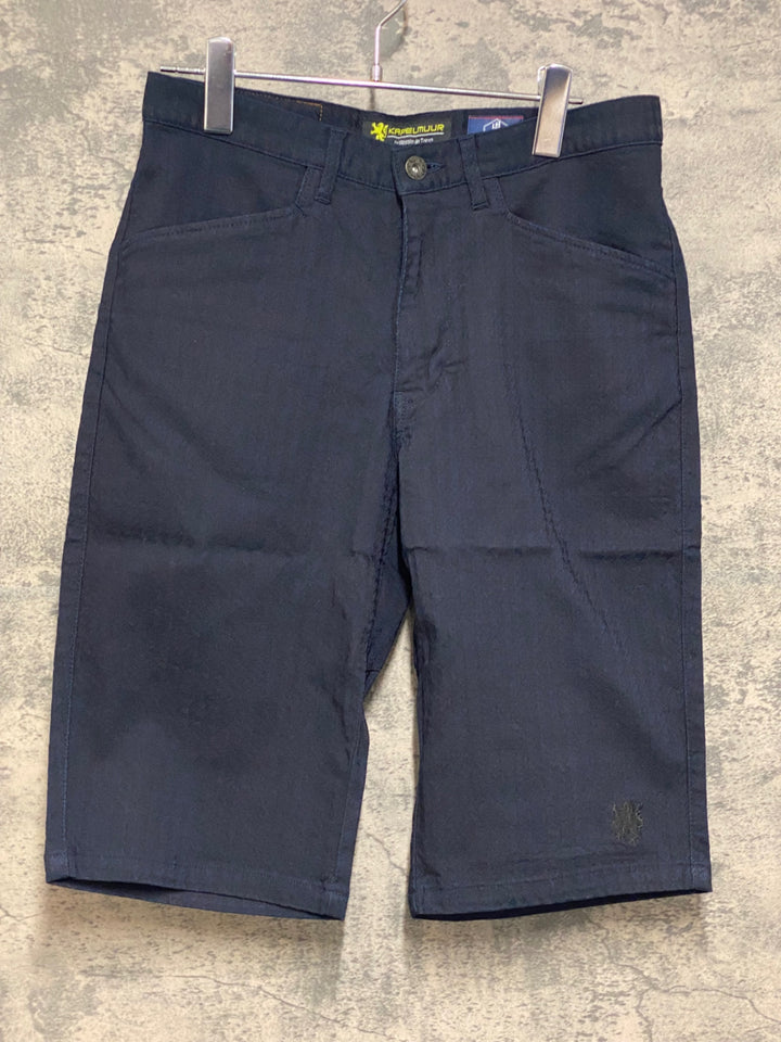 JO529 カペルミュール KAPELMUUR 児島デニム サイクルパンツ ハーフ 紺 千鳥 M 未使用