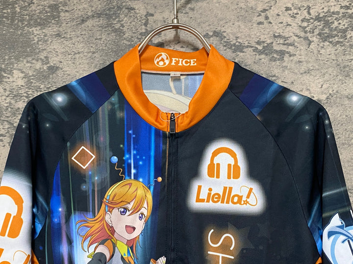 KG894 ファイス FICE 半袖 サイクルジャージ 黒 ピンク L ラブライブ! スーパースター!! 2023 澁谷かのん Ver.
