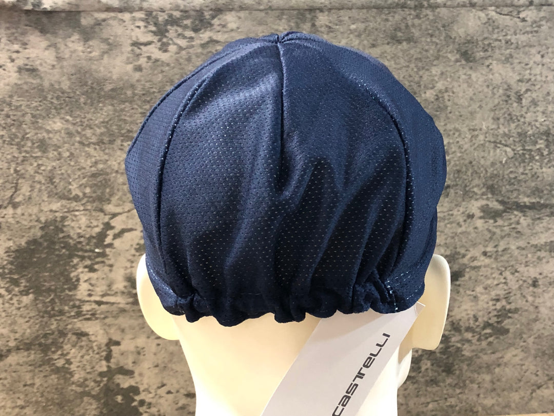 KE159 カステリ CASTELLI サイクルキャップ 紺 フリーサイズ