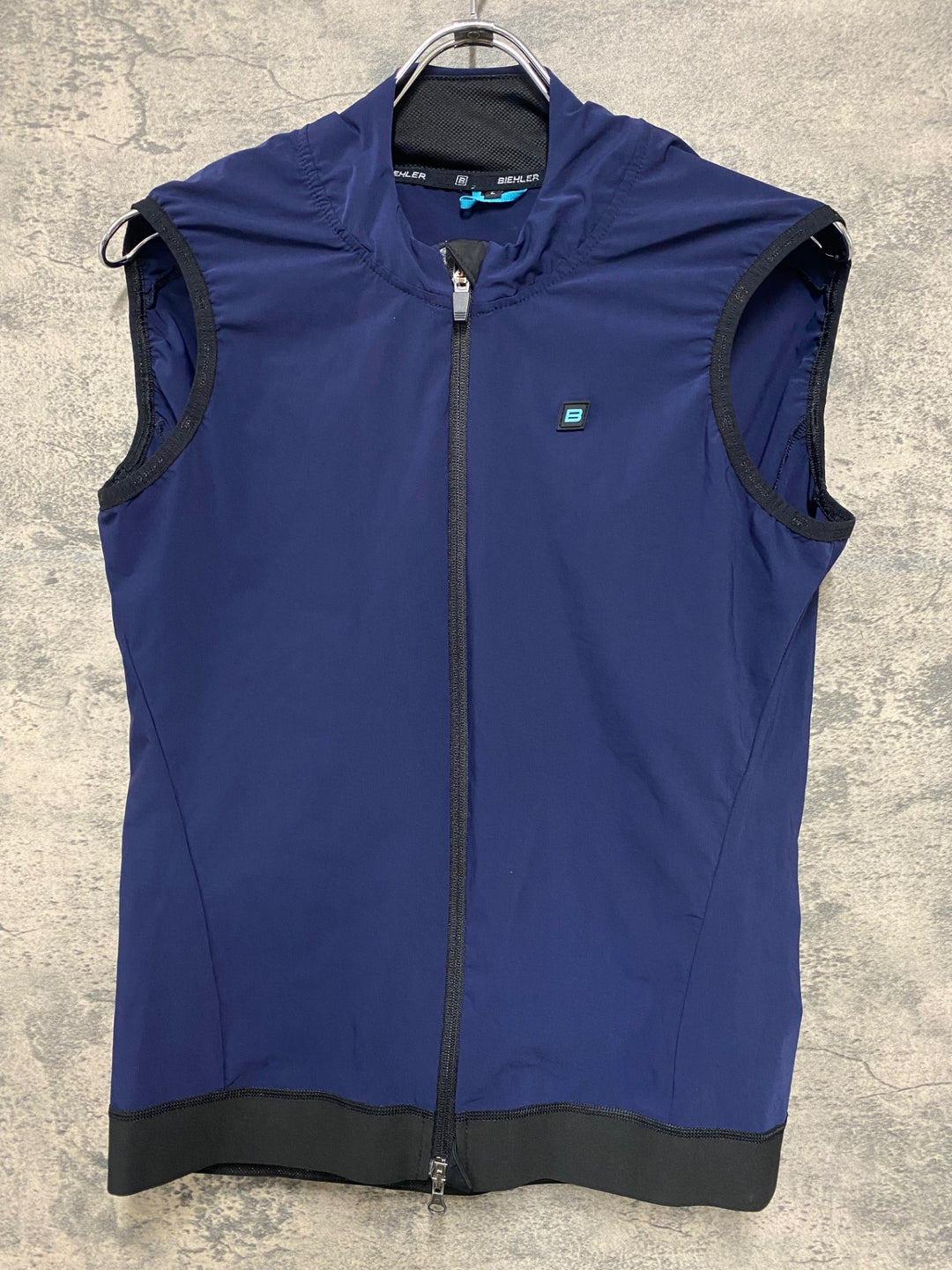 JH980 BIEHLER ジレ サイクルベスト 濃紺 L