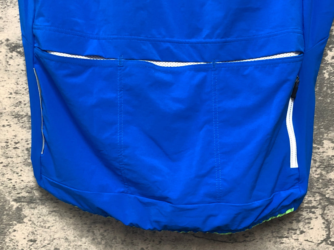 KP580 Q36.5 半袖 サイクルジャージ 青 M