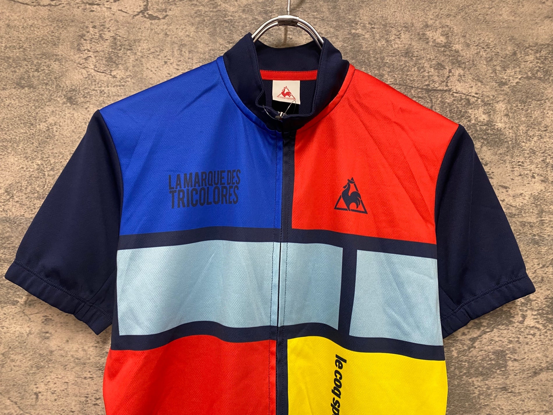 Le Coq Sportif サイクルウェア ジャージ 上下 Mサイズ JU425 ルコックスポルティフ Le Coq Sportif 半袖 サイクルジャージ 紺