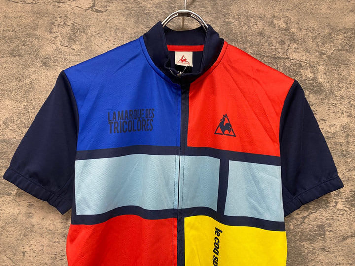 JU425 ルコックスポルティフ Le Coq Sportif 半袖 サイクルジャージ 紺 Sサイズ