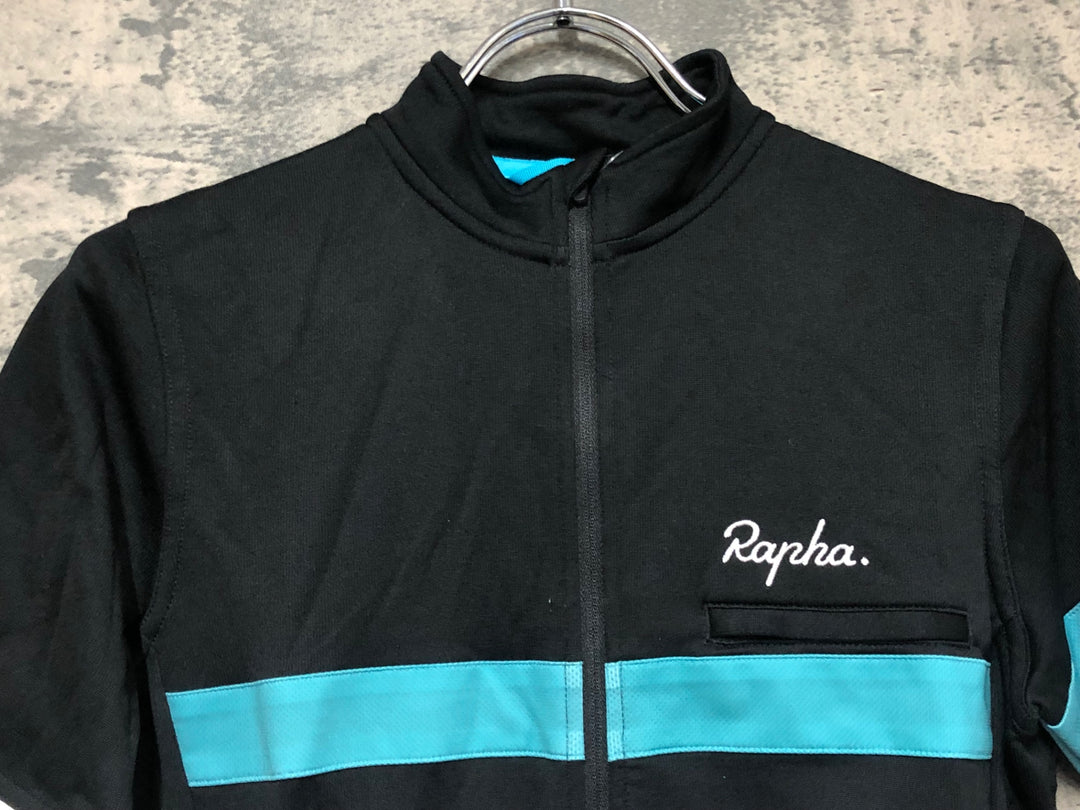 JV923 ラファ Rapha MEN'S SS TRAINING BREVET JERSEY 半袖 サイクルジャージ 黒 S TEAM Sky