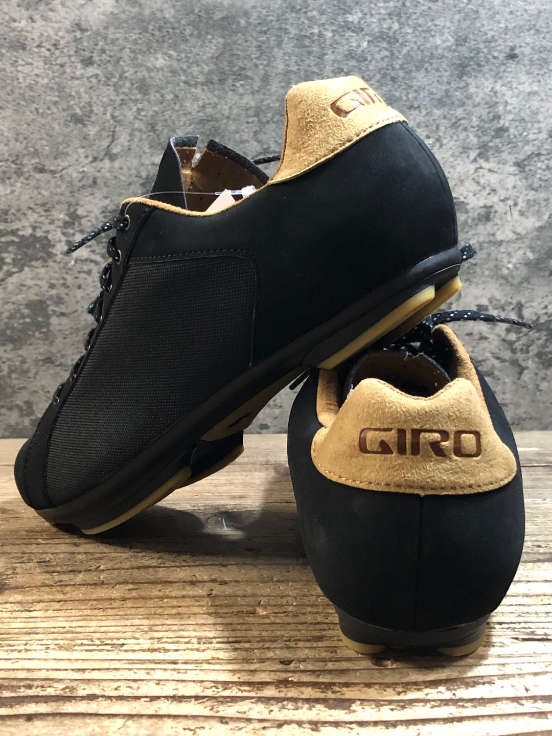 JX478 ジロ GIRO REPUBLIC ビンディングシューズ 2穴 レース 黒 茶 EU45