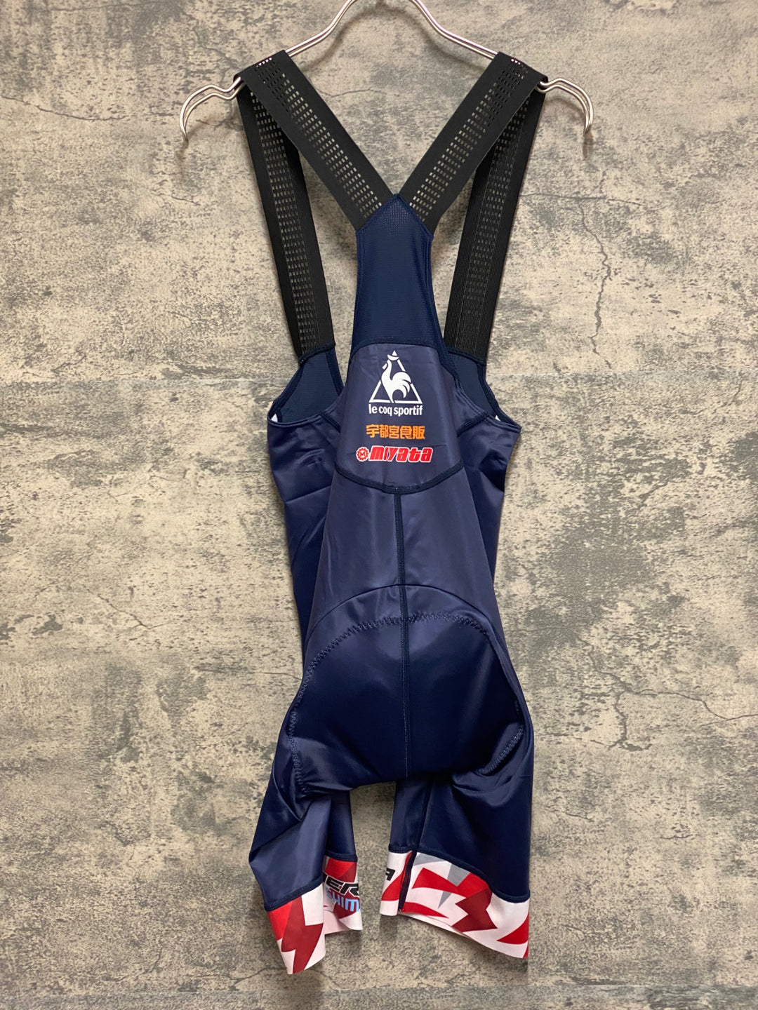 KF996 ルコック le coq sportif 半袖 サイクルジャージ ビブショーツ 赤 白 紺 M 宇都宮ブリッツエン 弱虫ペダル 上下セット
