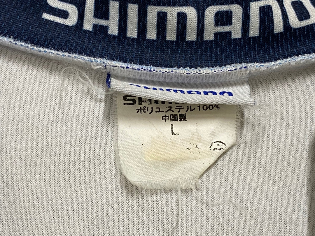 JO314 シマノ SHIMANO 半袖 サイクルジャージ 白 青 L
