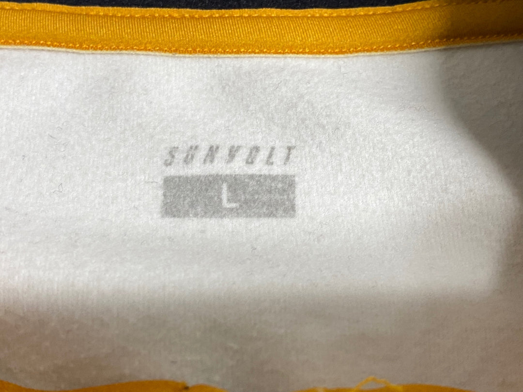 JX129 サンボルト SUNVOLT 長袖サイクルジャージ 黄 L 裏起毛